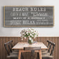 Beach Rules - Floater Framed Canvas Print