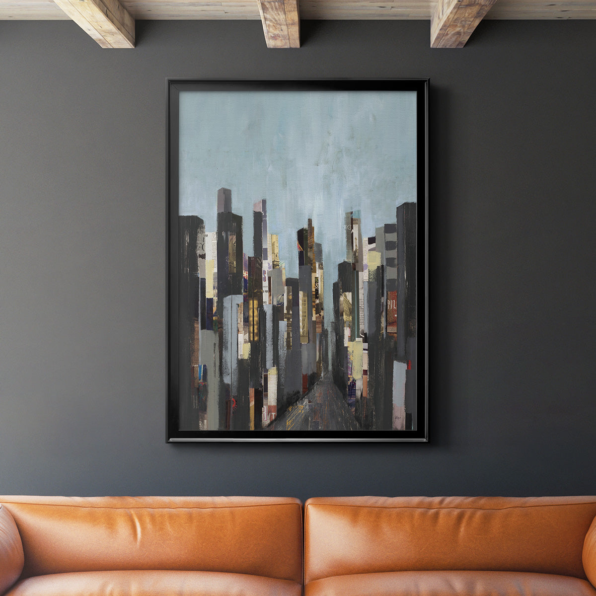 City Beat - Modern Framed Canvas Print