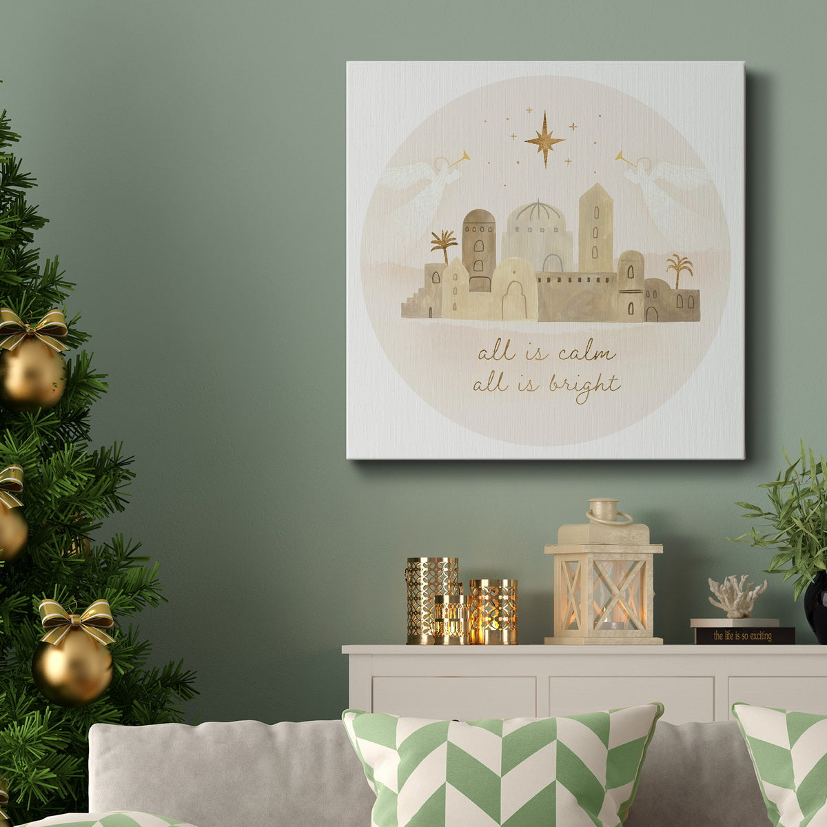 Away in a Manger Collection C-Premium Gallery Wrapped Canvas - Ready to Hang