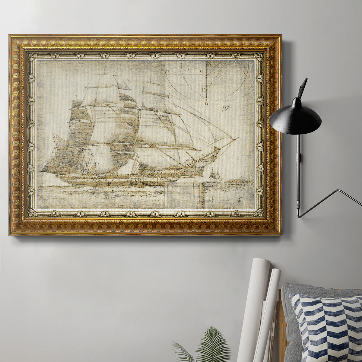 Ghost Ship I Premium Framed Canvas- Ready to Hang