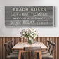 Beach Rules - Floater Framed Canvas Print
