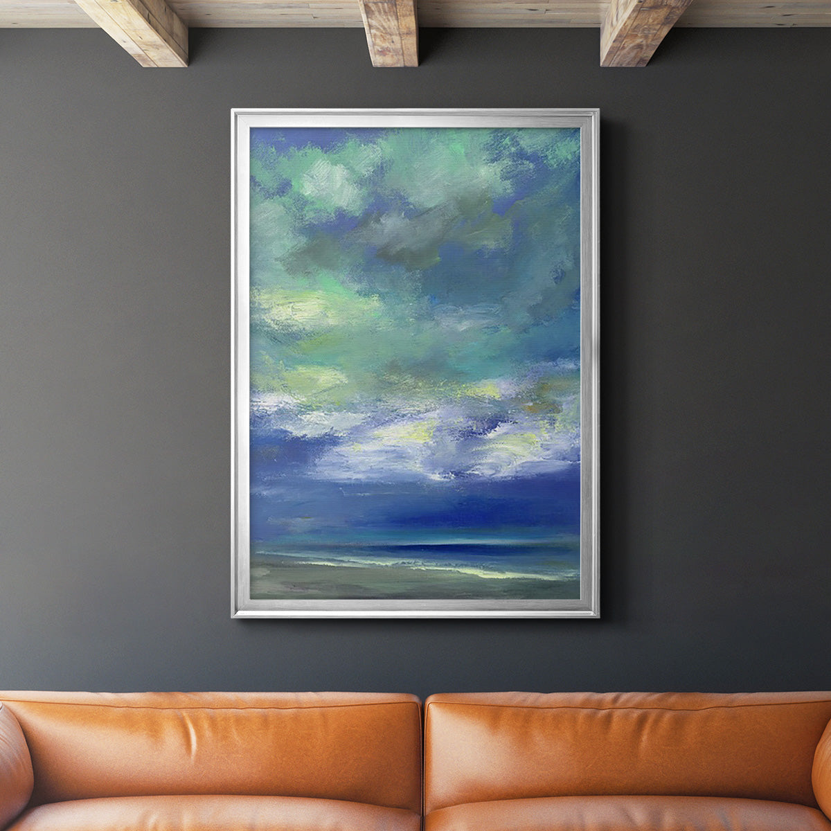 Island Midday - Modern Framed Canvas Print