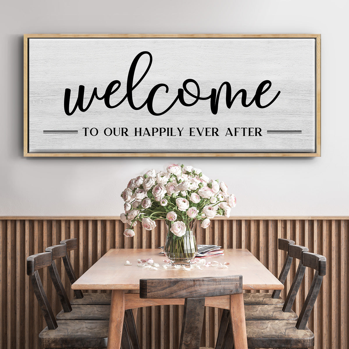 Welcome Ever After - Floater Framed Canvas Print