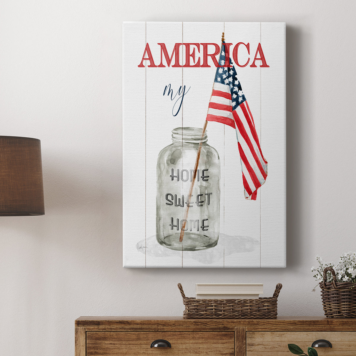 America My Home Sweet Home - Canvas Art Print