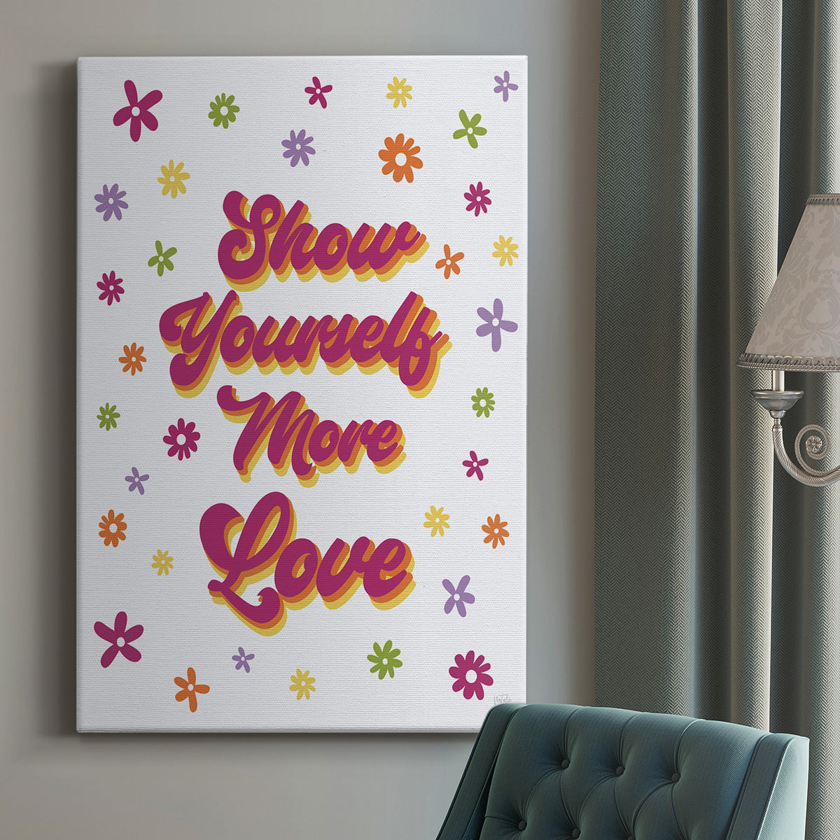 Show Yourself More Love Premium Gallery Wrapped Canvas - Ready to Hang