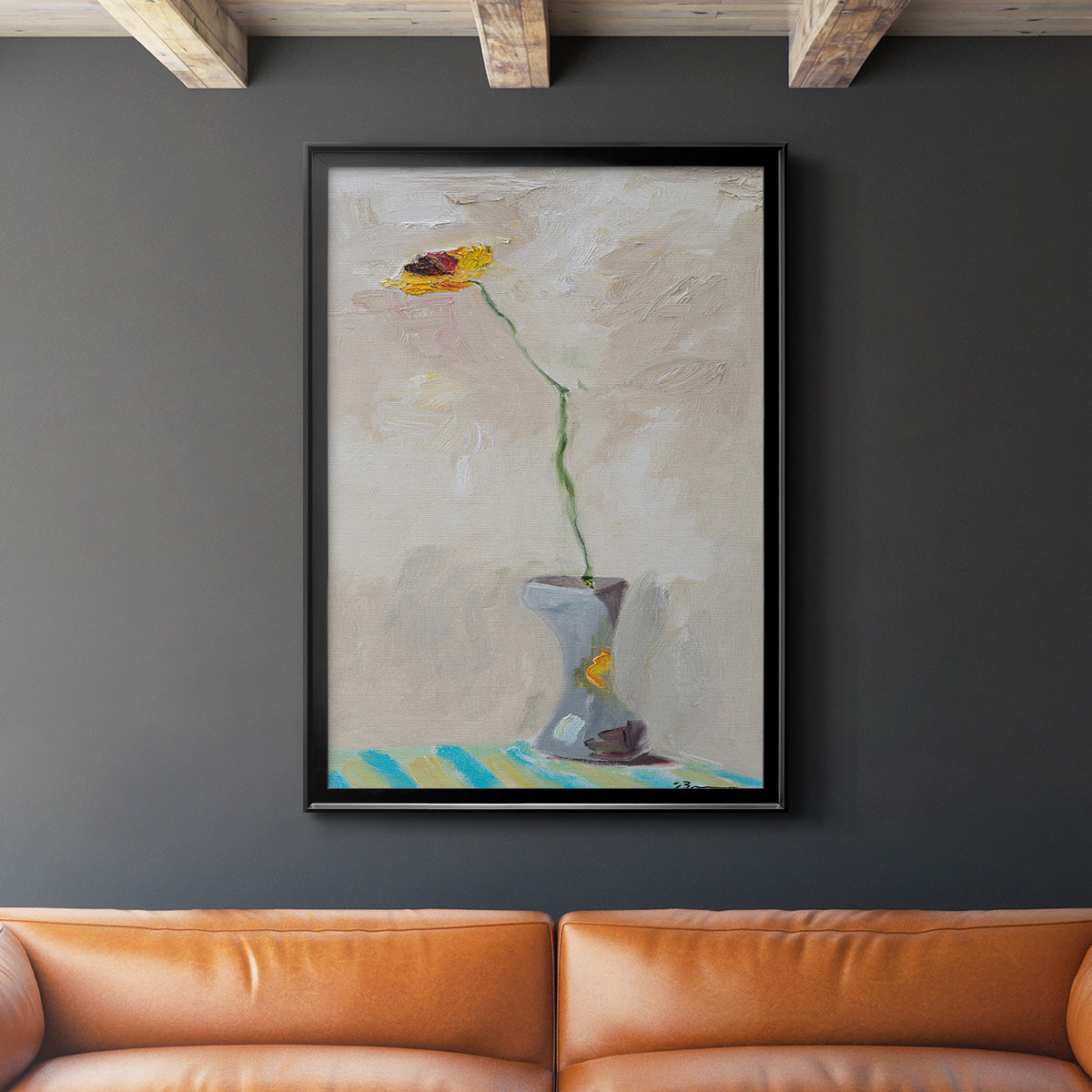 Single & Ready to Mingle - Modern Framed Canvas Print