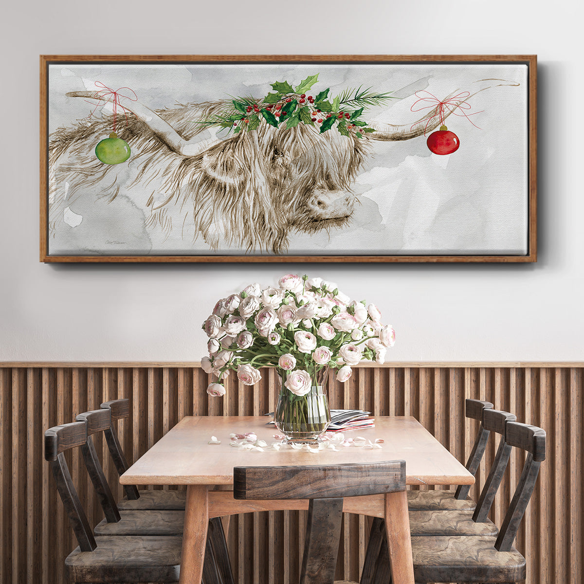 Highland Holidays - Floater Framed Canvas Print