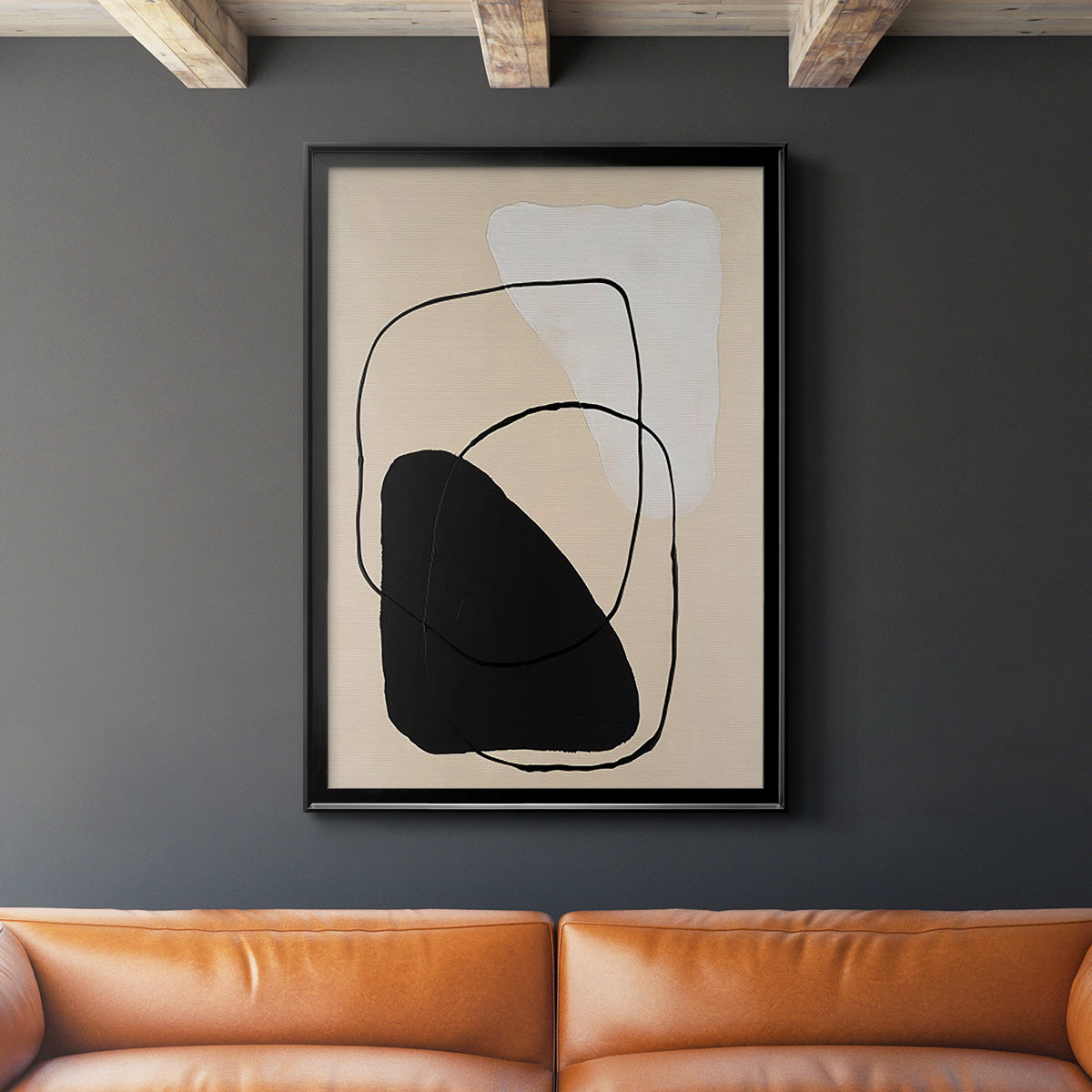 Avant Mod II - Modern Framed Canvas Print