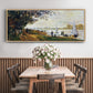 The Riverbank at Le Petit - Floater Framed Canvas Print