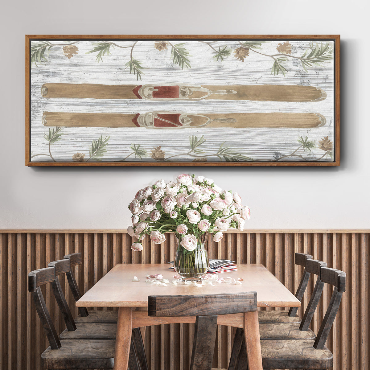 Pinecone Lodge Collection D - Floater Framed Canvas Print