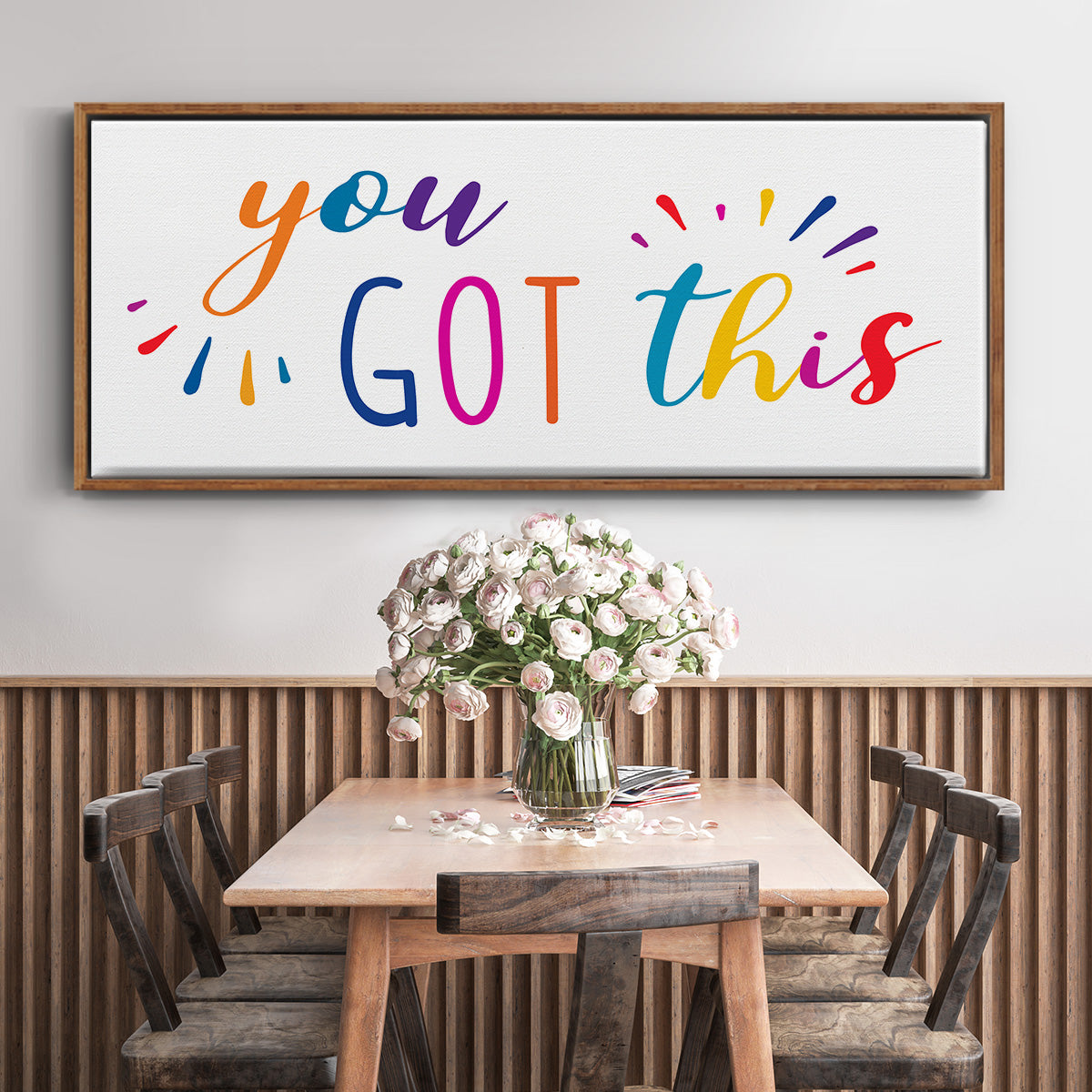 Rainbow Got This - Floater Framed Canvas Print