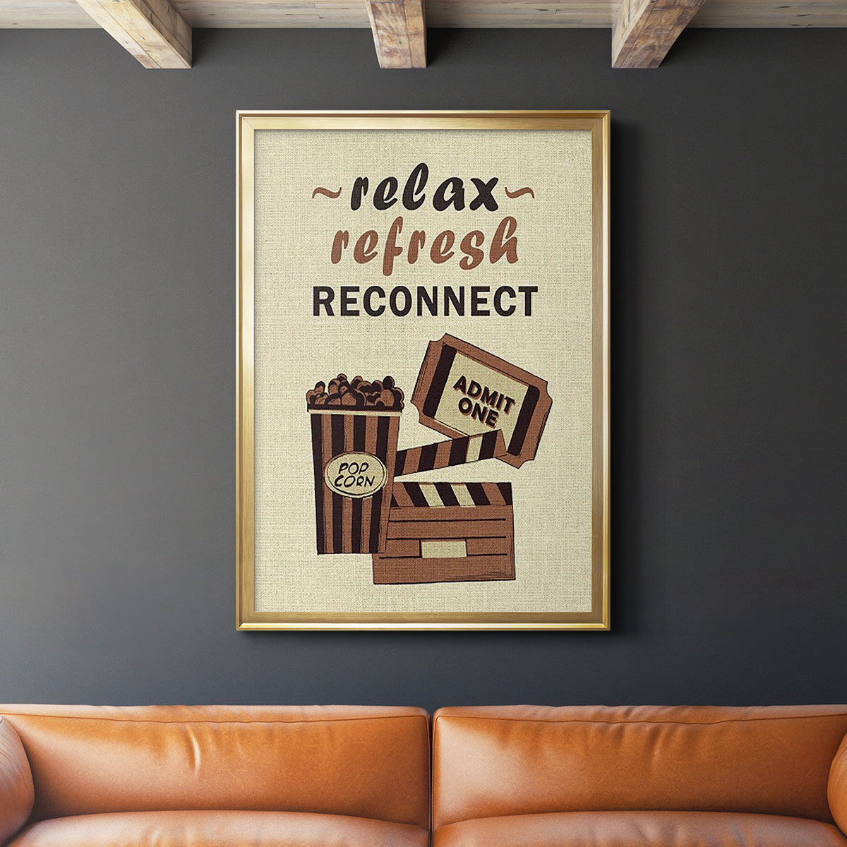 Movie Time IV - Modern Framed Canvas Print