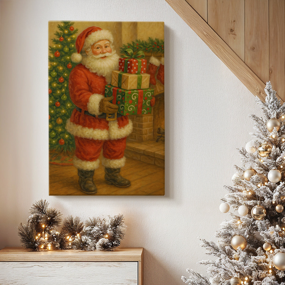 Midnight of Amber Nativity - Canvas Art Print
