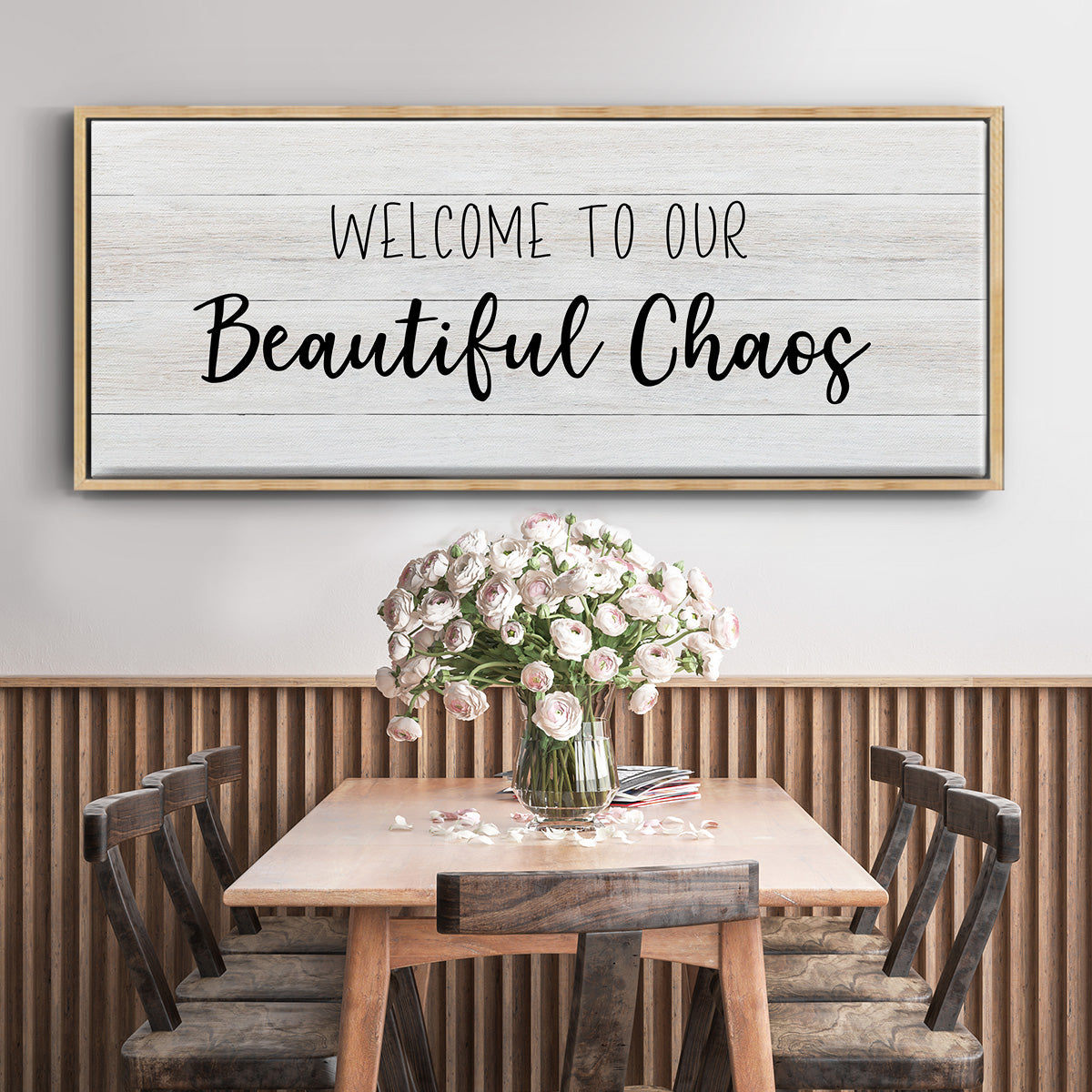 Beautiful Chaos - Floater Framed Canvas Print