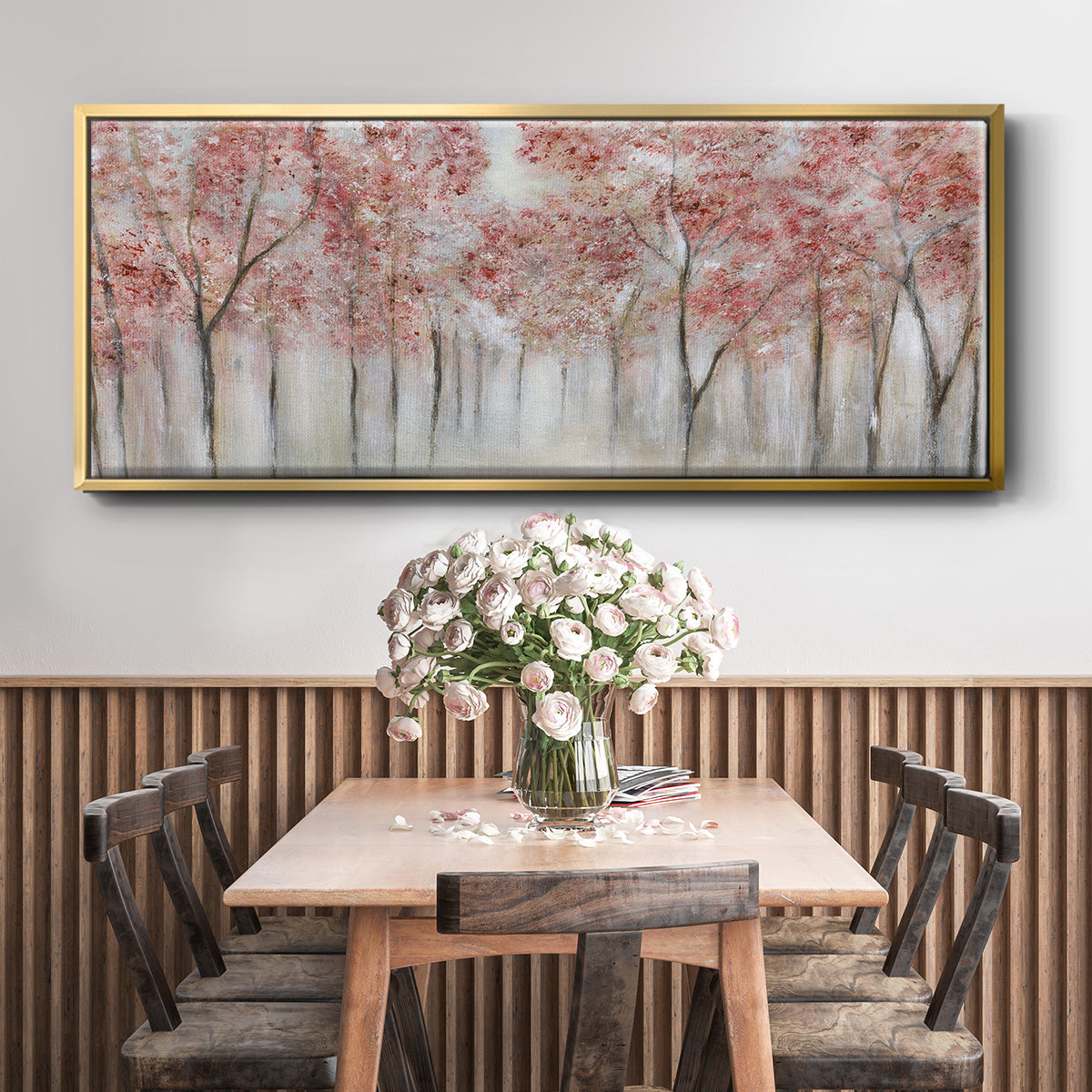 Blushing Spring - Floater Framed Canvas Print