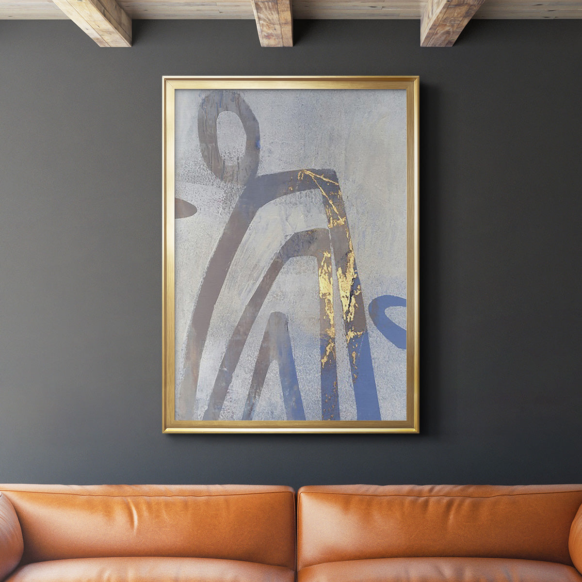 Linx II - Modern Framed Canvas Print