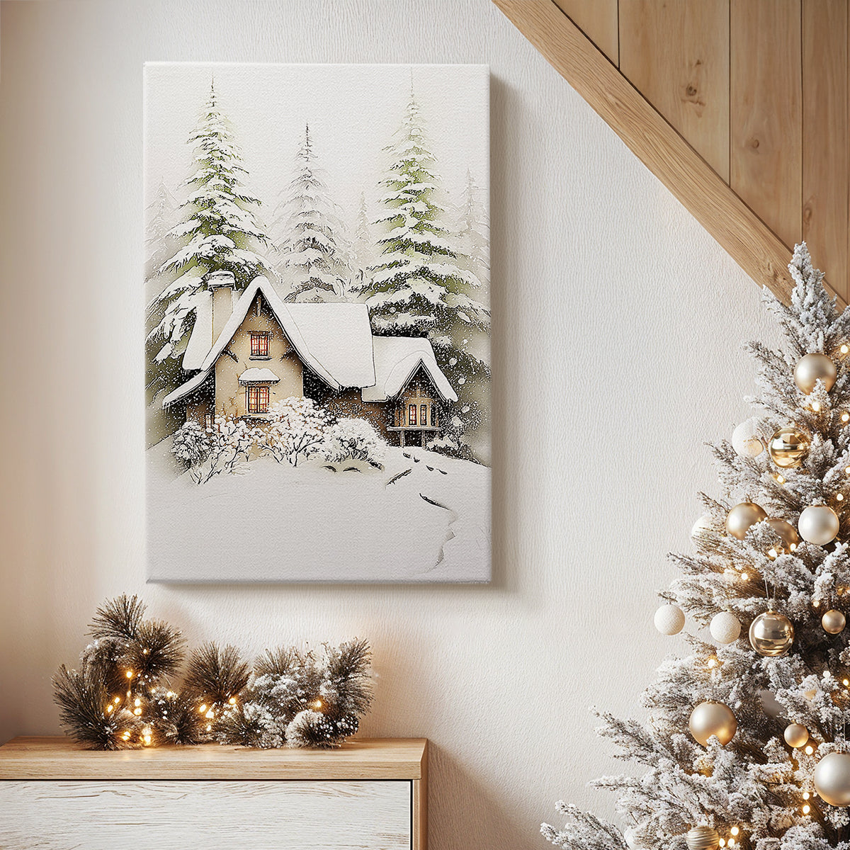 Silver Evergreen Parish - Canvas Art Print