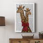 Giraffes and Bow - Canvas Art Print