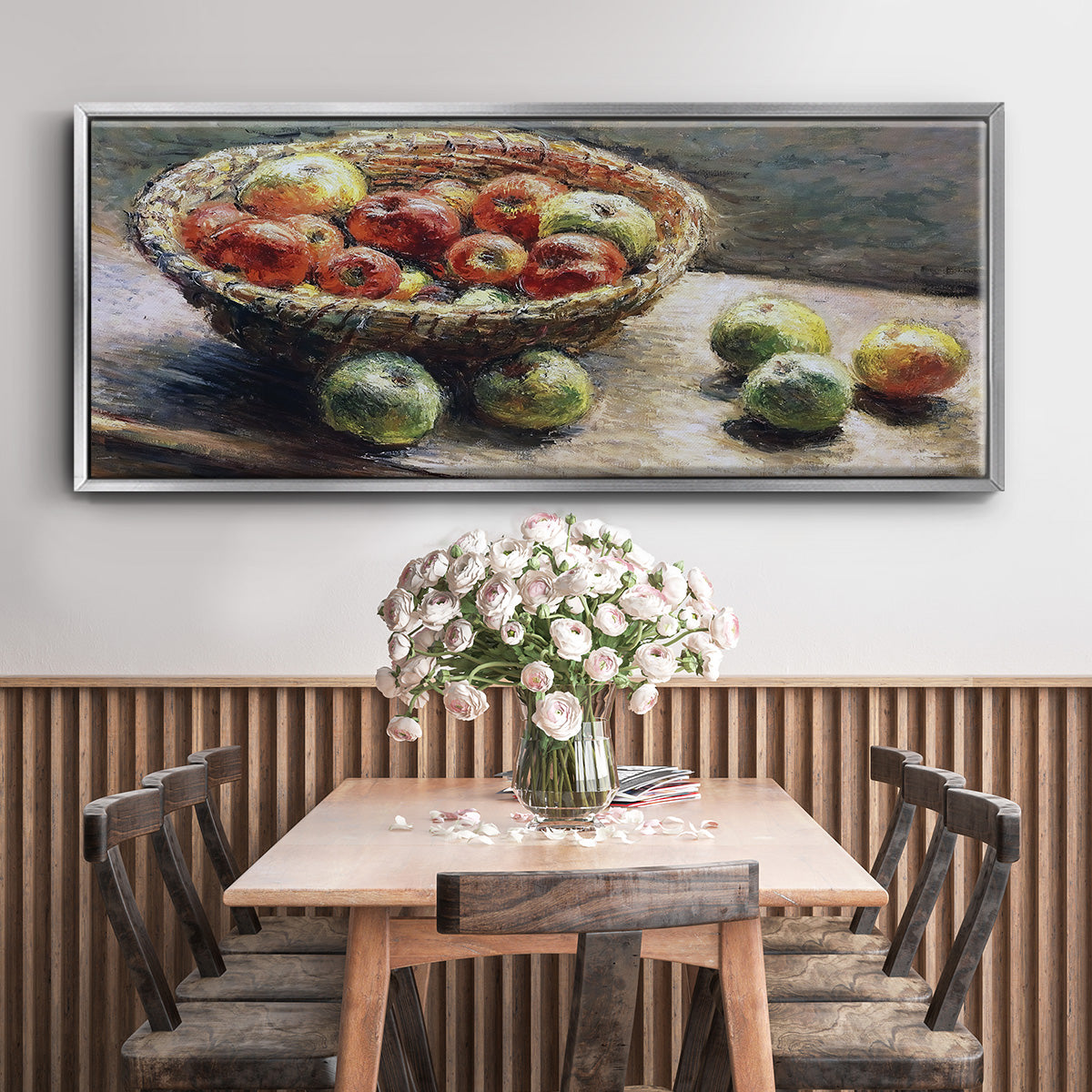 The Plate with Apples, 1880 - Floater Framed Canvas Print