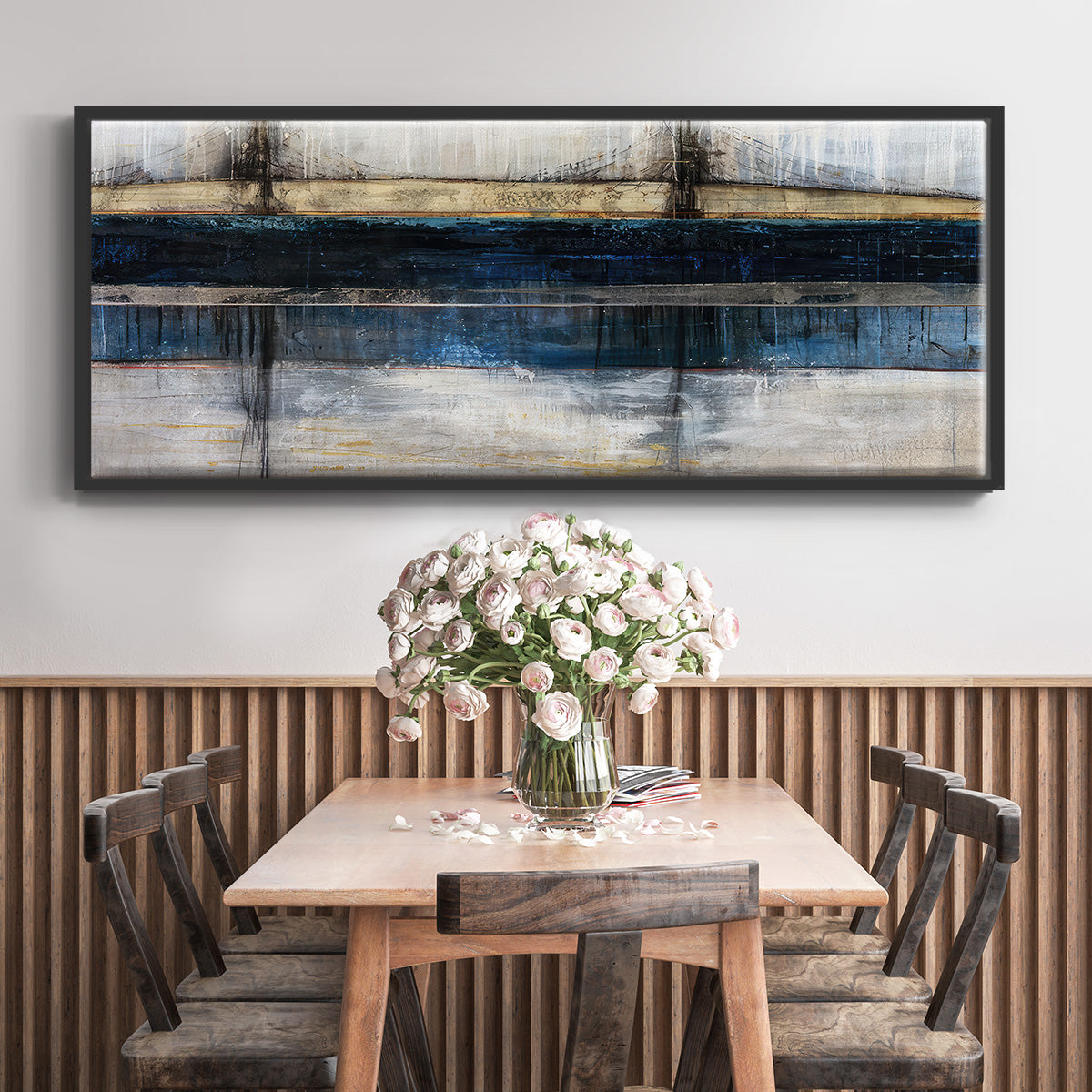 City Blue - Floater Framed Canvas Print