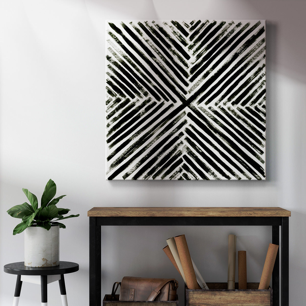 Concentric Ink I - Canvas Art Print