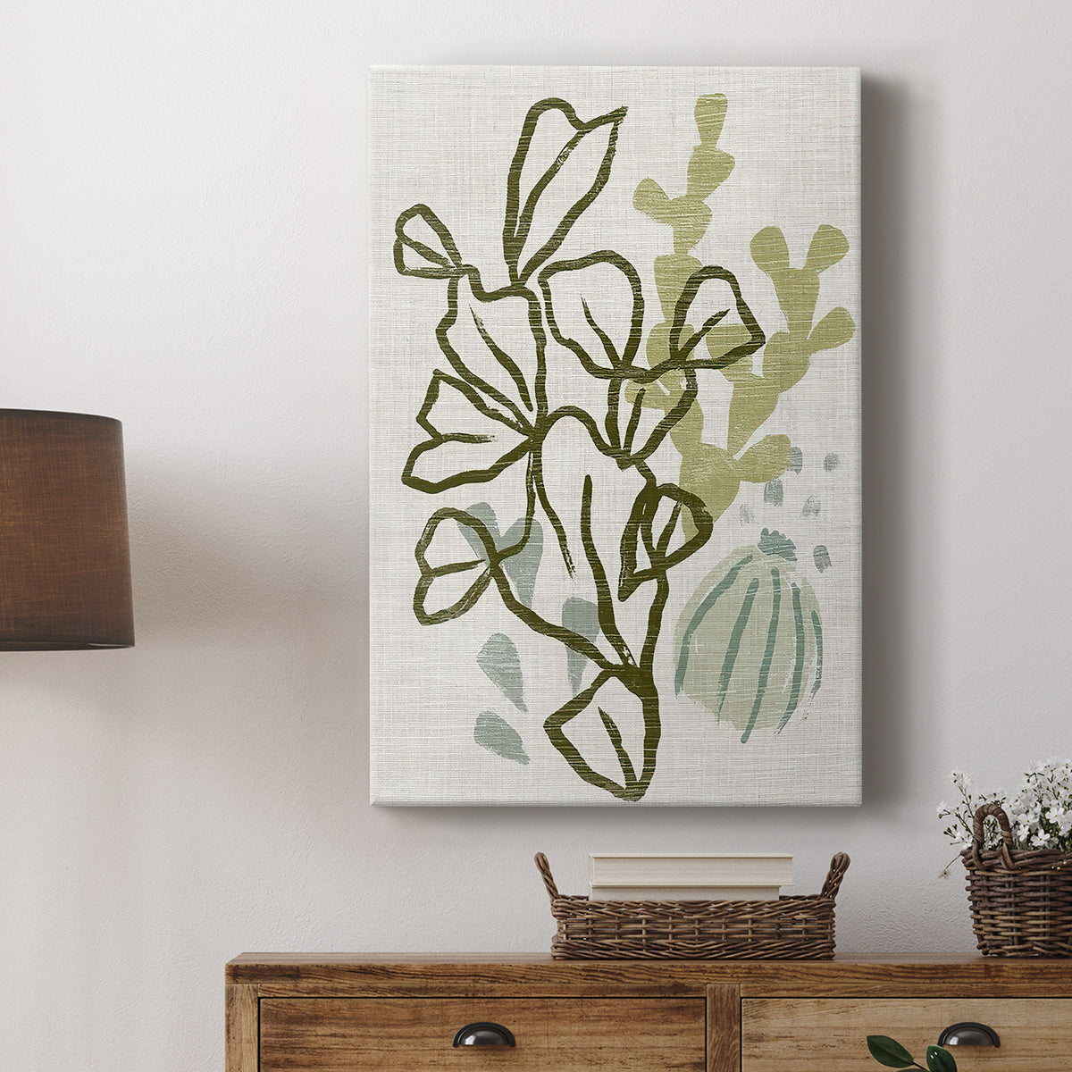 Coral Blockprint IV - Canvas Art Print