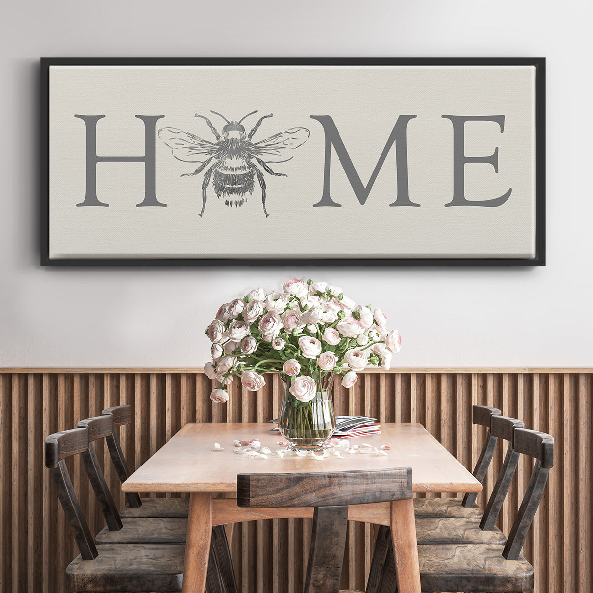 Bee Home - Floater Framed Canvas Print