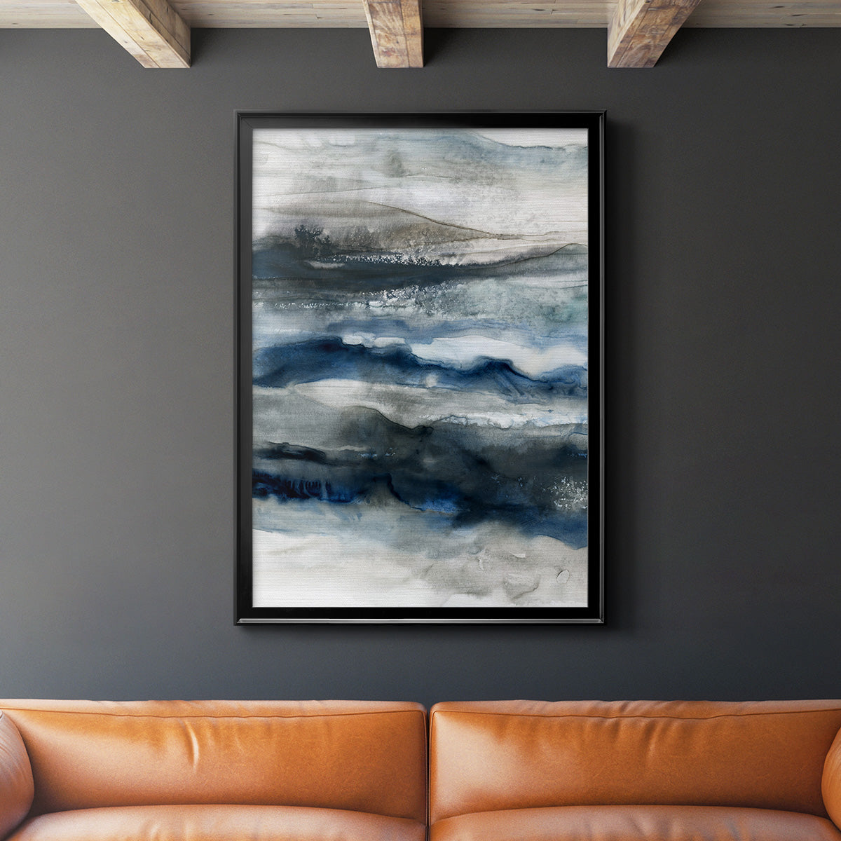 Ocean Depths - Modern Framed Canvas Print