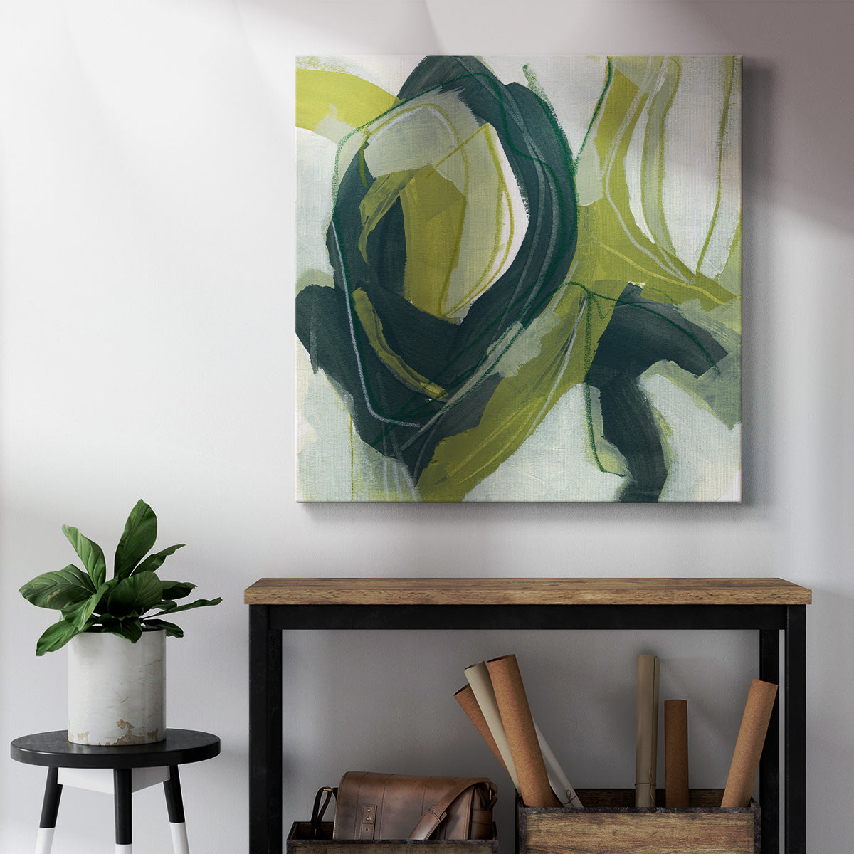 Verdigris Motion IV-Premium Gallery Wrapped Canvas - Ready to Hang