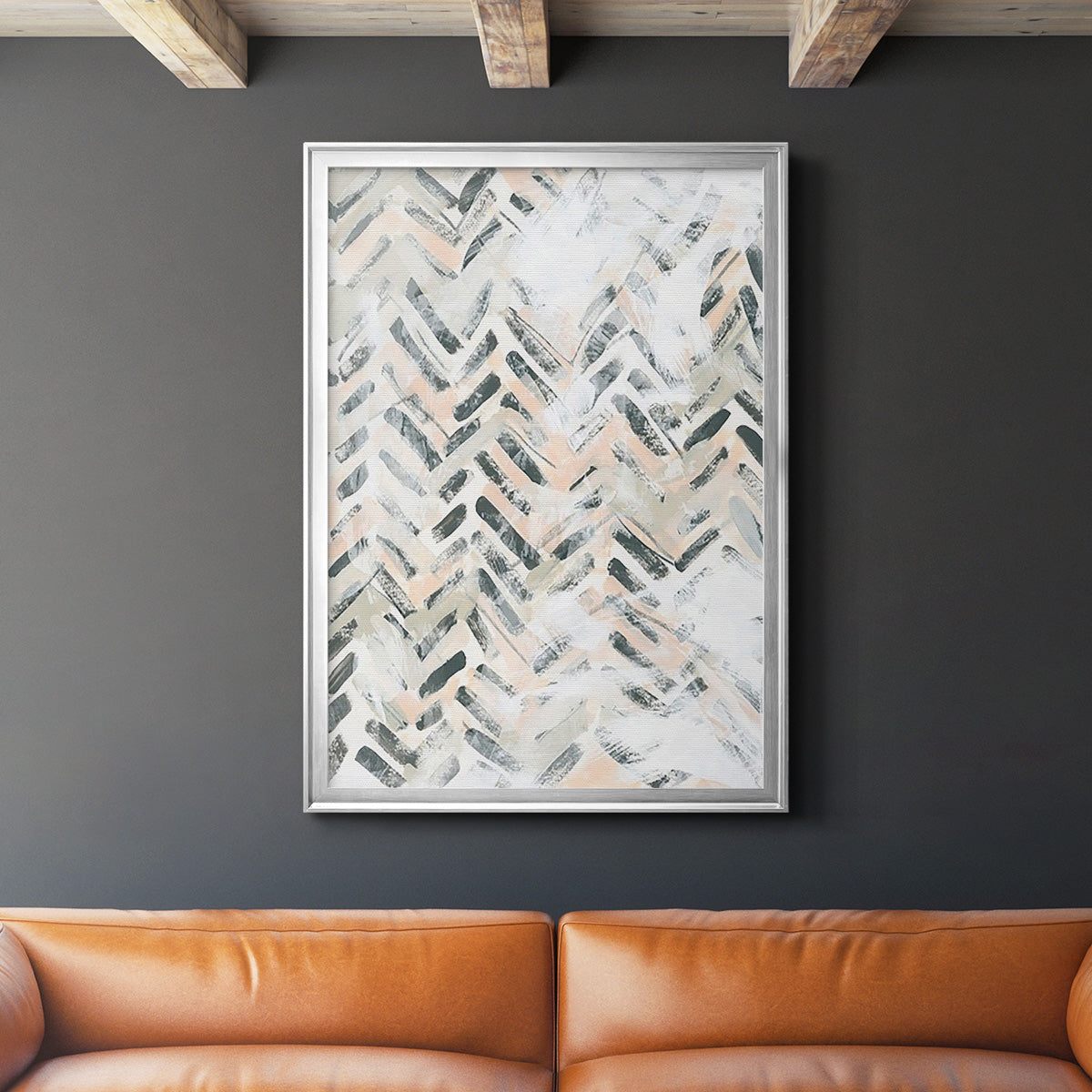 Sand Glyphs II - Modern Framed Canvas Print