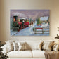 Soft Linen Lantern at Night - Canvas Art Print
