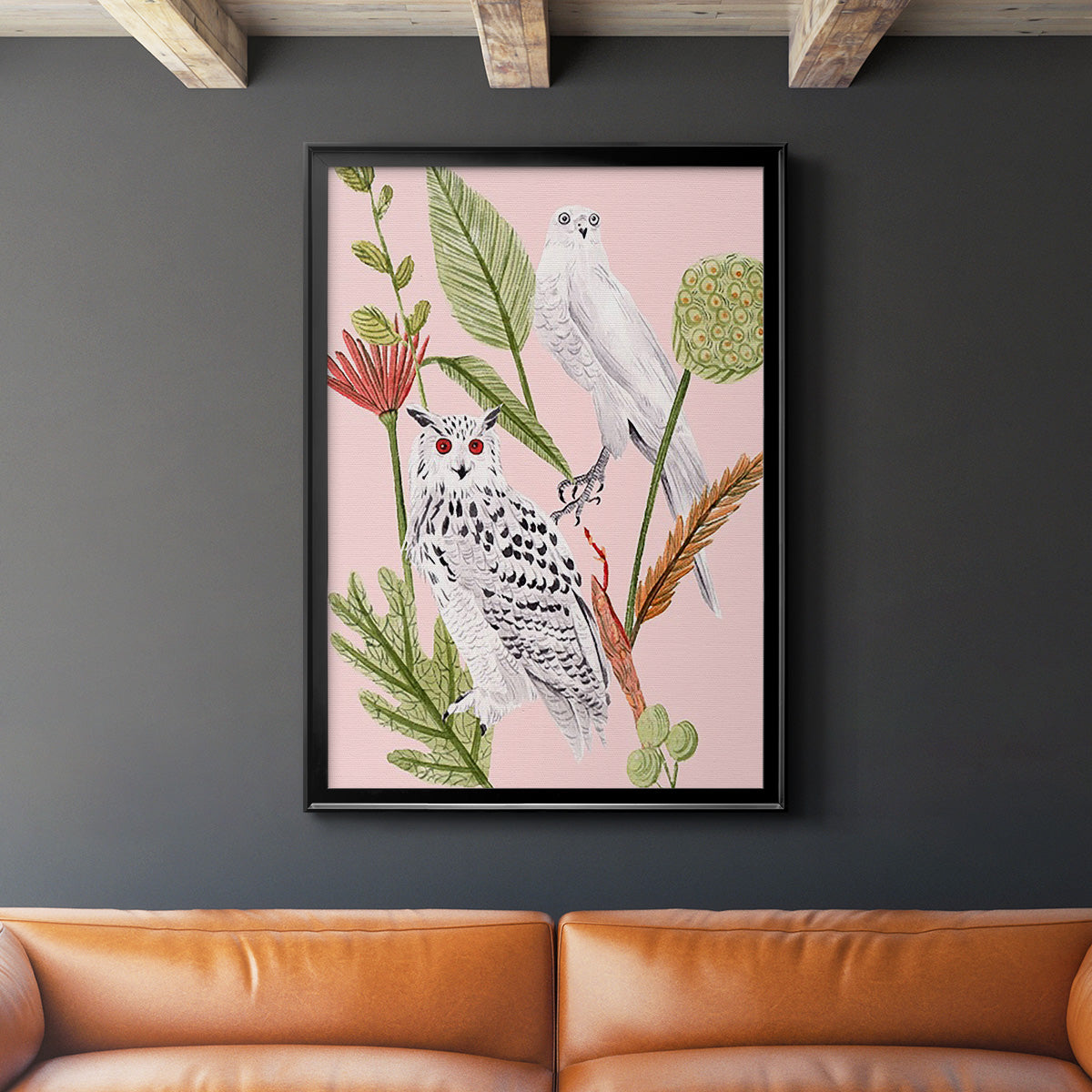 Birds in Motion V - Modern Framed Canvas Print