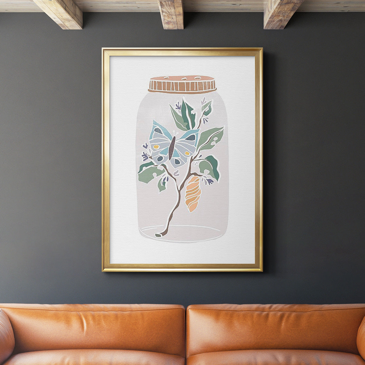 Nature Jar II - Modern Framed Canvas Print