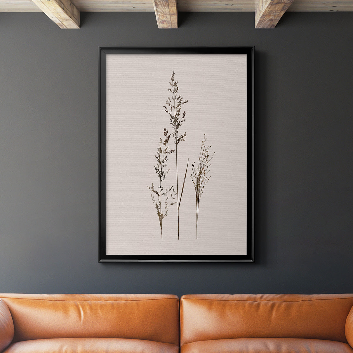 Delicate Stems I - Modern Framed Canvas Print