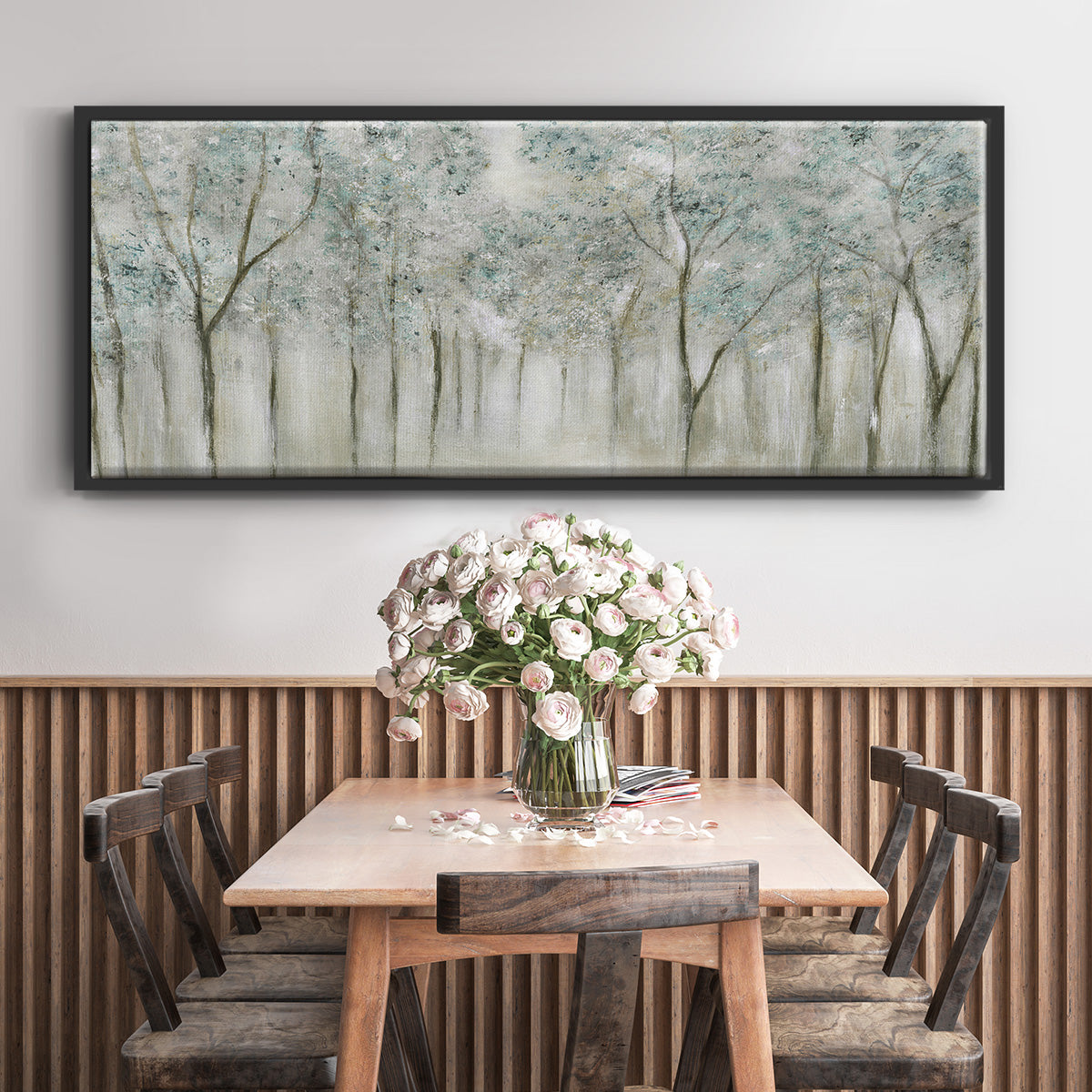 Neutral Spring - Floater Framed Canvas Print