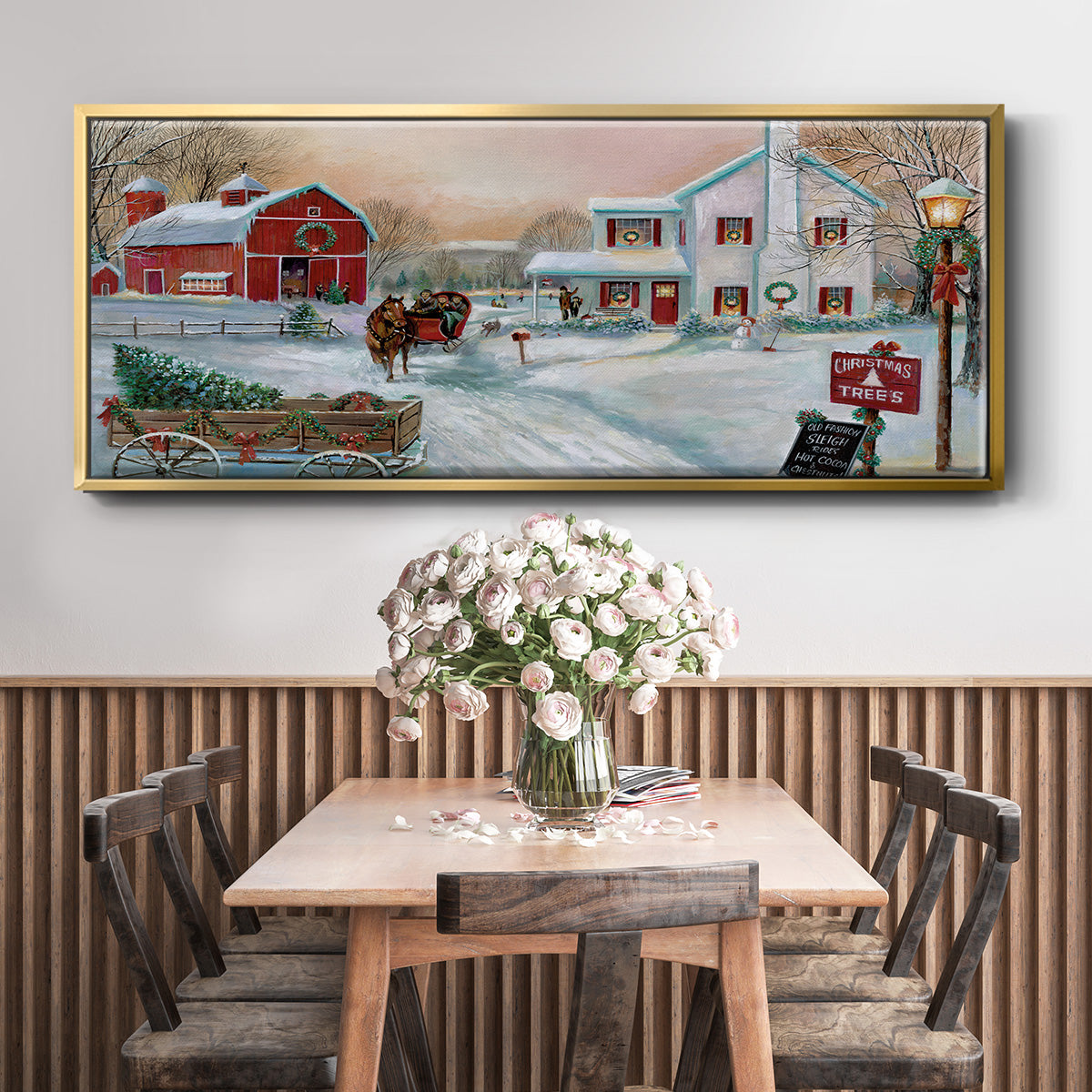 Christmas Tree Farm - Floater Framed Canvas Print