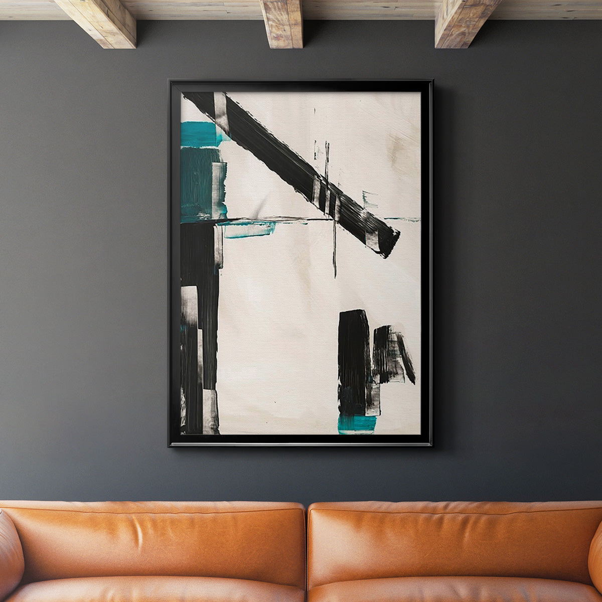 Geometry Notes III - Modern Framed Canvas Print