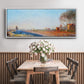 The Plain of Colombes, White Frost, 1873 - Floater Framed Canvas Print