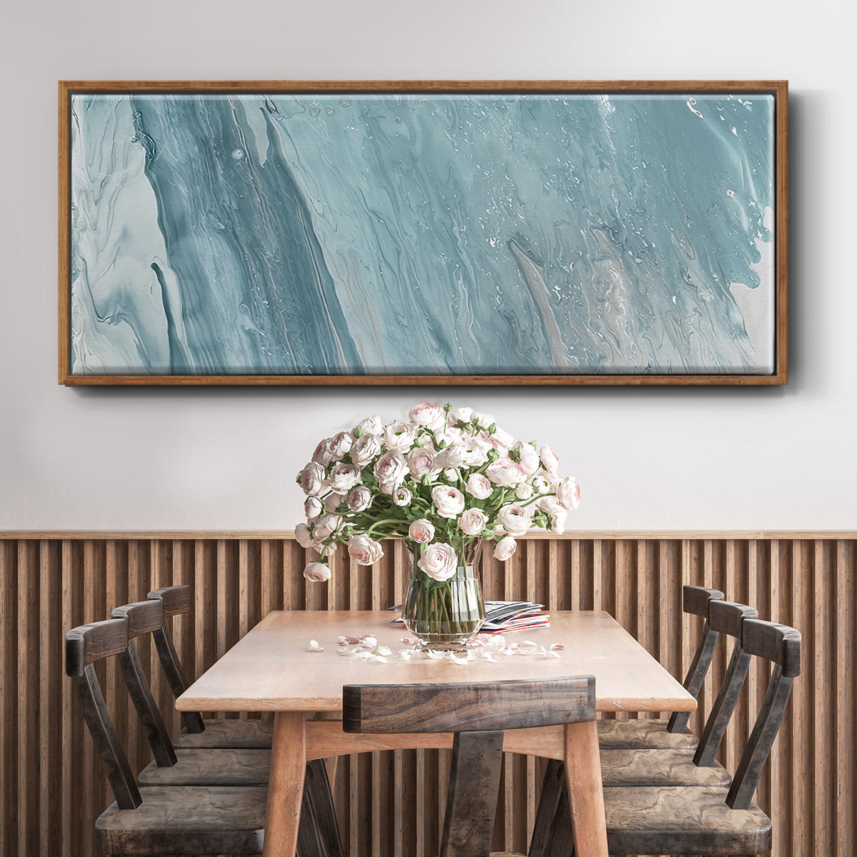 Cirrus I - Floater Framed Canvas Print