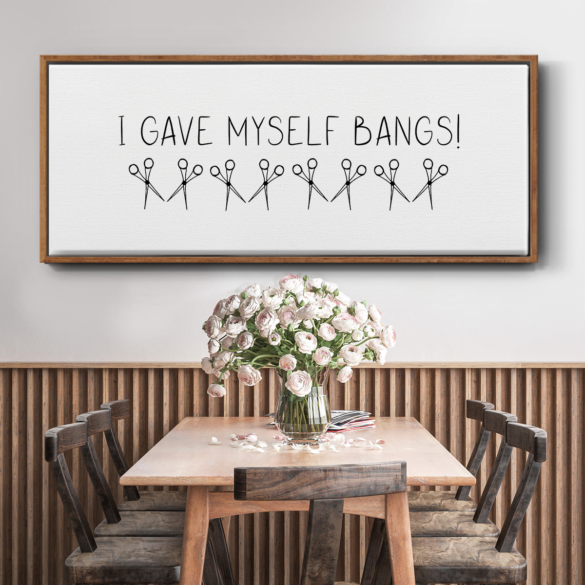 I Gave Myself Bangs! - Floater Framed Canvas Print