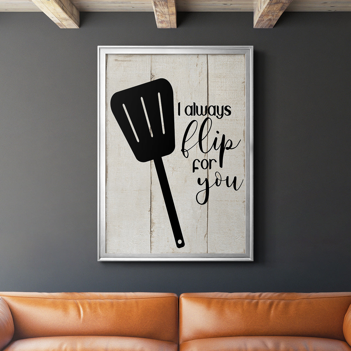 Flip For You - Modern Framed Canvas Print