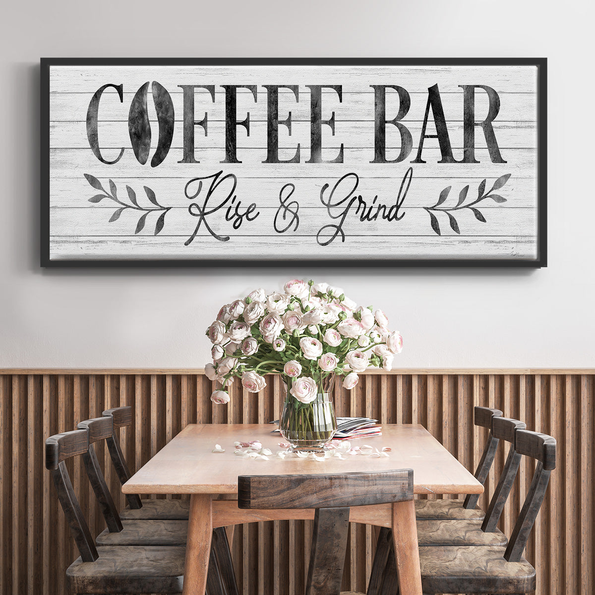 Coffee Bar - Floater Framed Canvas Print