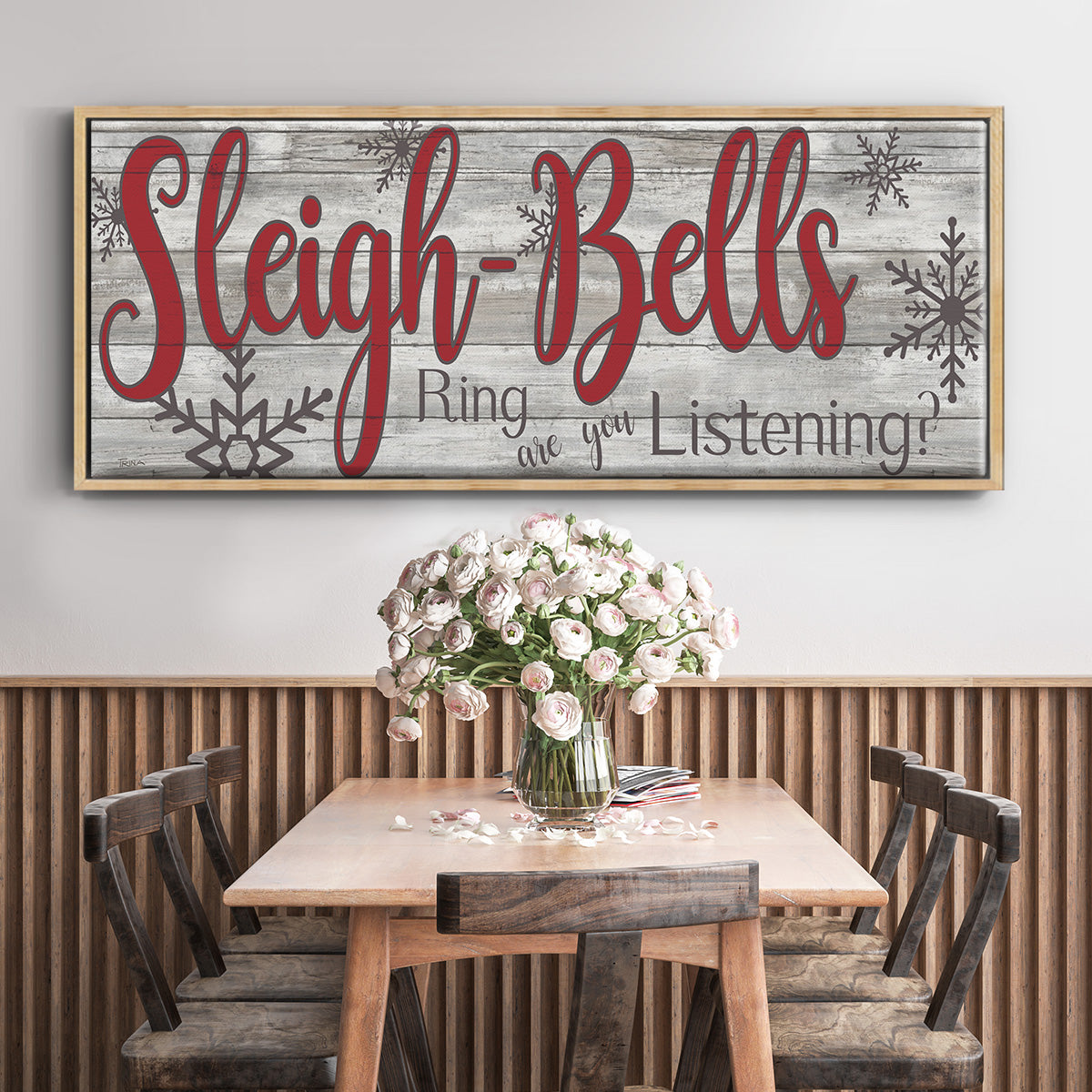 Sleigh Bells - Floater Framed Canvas Print