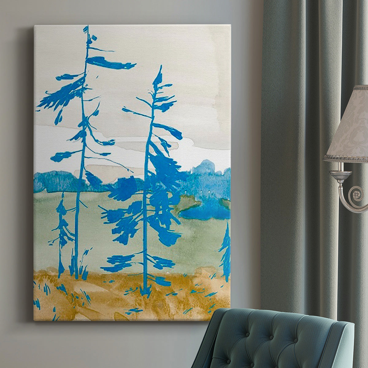 Cerulean Spruce I - Canvas Art Print