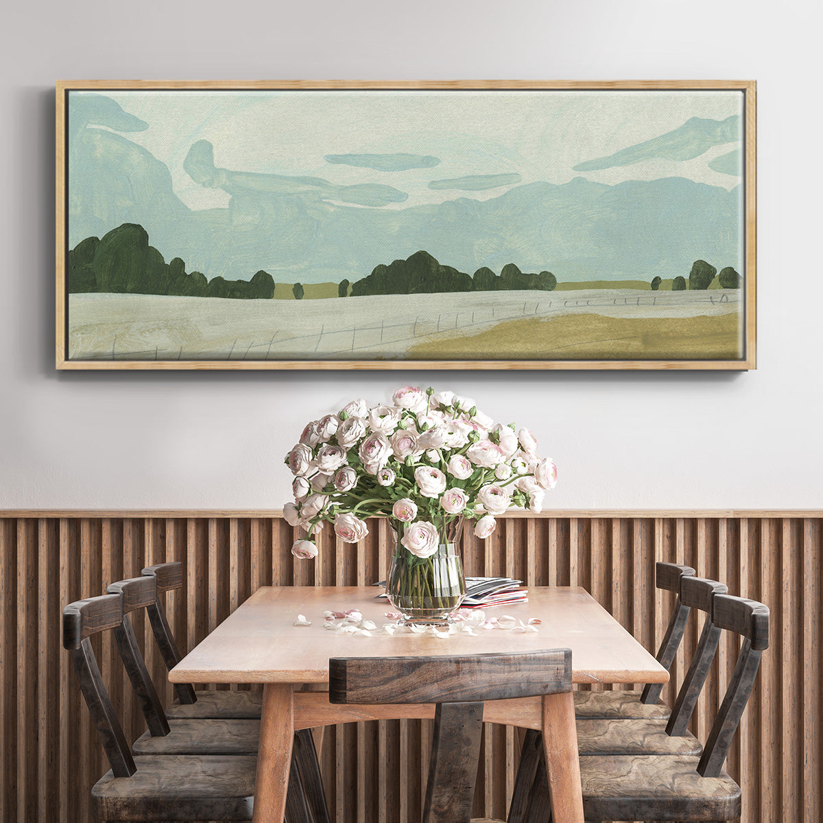 Farmland Study II - Floater Framed Canvas Print