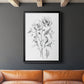 Wild Roses Sketch - Modern Framed Canvas Print