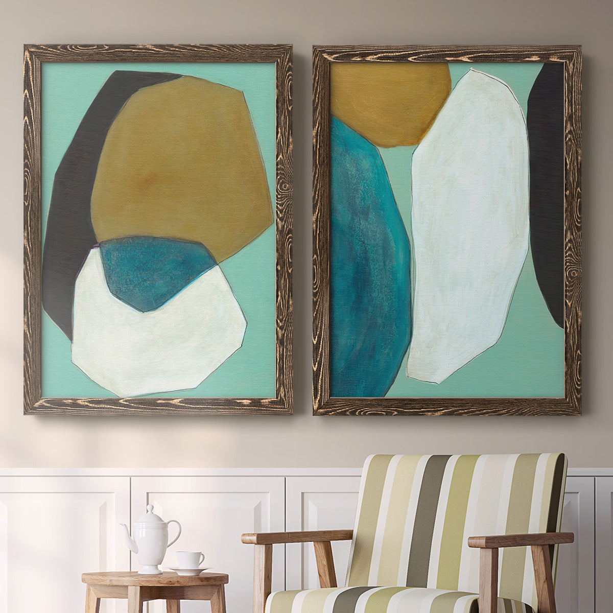 Boulder I - Premium Framed Canvas 2 Piece Set - Ready to Hang