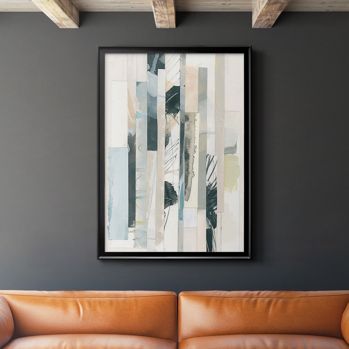 Paper Strata II - Modern Framed Canvas Print