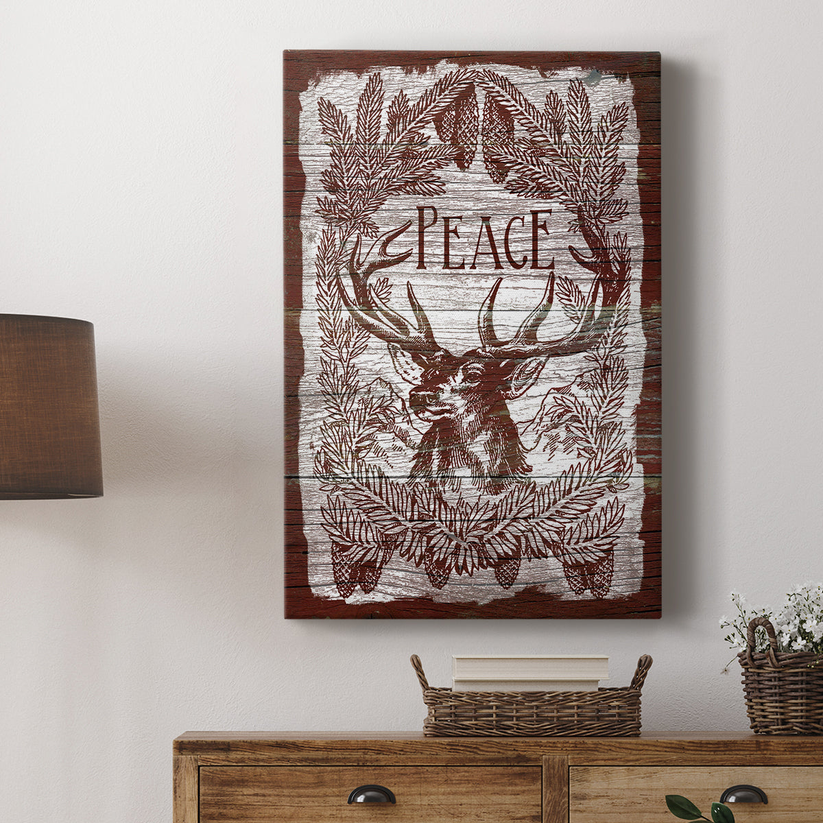 Red Wood Peace - Canvas Art Print