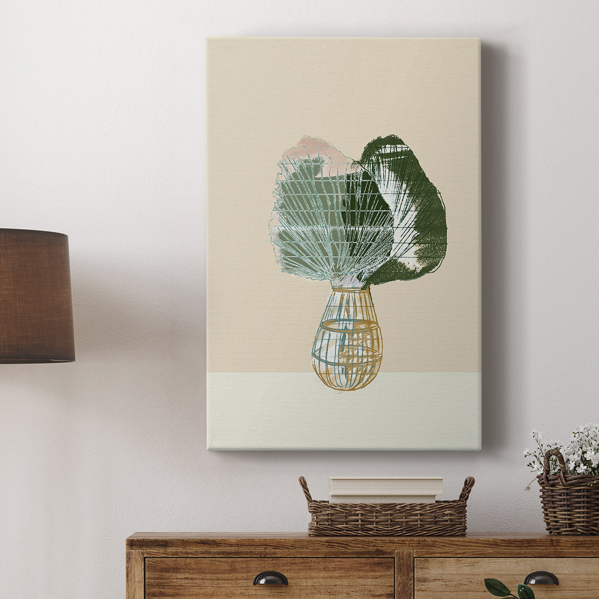 Woven Tropical Leaf II - Canvas Art Print